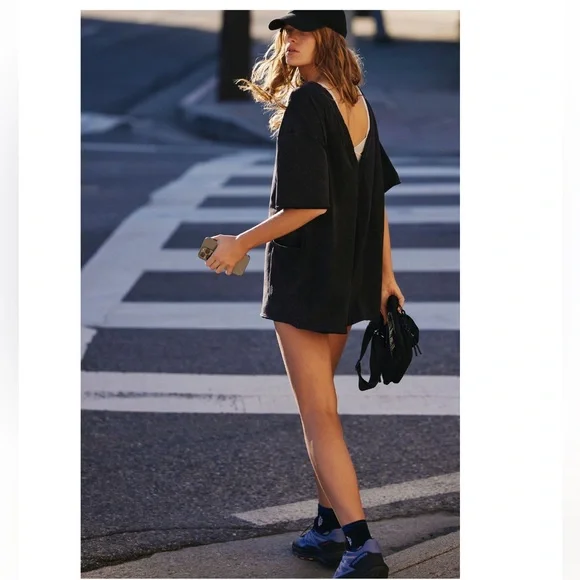 NEW Free People Movement Hot Shot Tee Romper - Picture 3 of 8